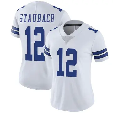 Roger Staubach 12 Dallas Cowboys White Vapor Limited Jersey - Bluefink