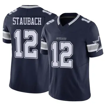 Nike Roger Staubach Dallas Cowboys Limited Navy 100th Vapor Jersey - Men's