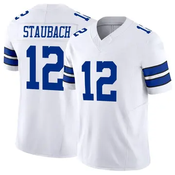 Roger Staubach 12 Dallas Cowboys White Vapor Limited Jersey - Bluefink