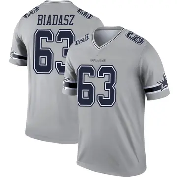 2018 Dallas Cowboys Tyler Biadasz #63 Game Issued White Practice Jersey  DP18917