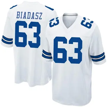 Cowboys Tyler Biadasz Jersey Draft White 63 Men's Limited Vapor 2020